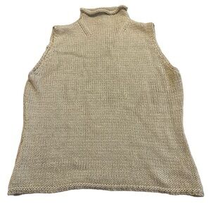 Vintage Jessica Sport Knit Sleeveless Mock Neck Sweater Top M/M